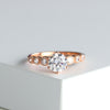 1ct Round Brilliant Cut Bezel Engagement Ring Rose Gold Promise Ring