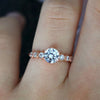 1ct Round Brilliant Cut Bezel Engagement Ring Rose Gold Promise Ring