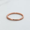Rose Gold Twisted Roped Ring Stackable Ring Joylene