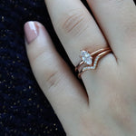 Rose Gold Marquise Solitaire Ring
