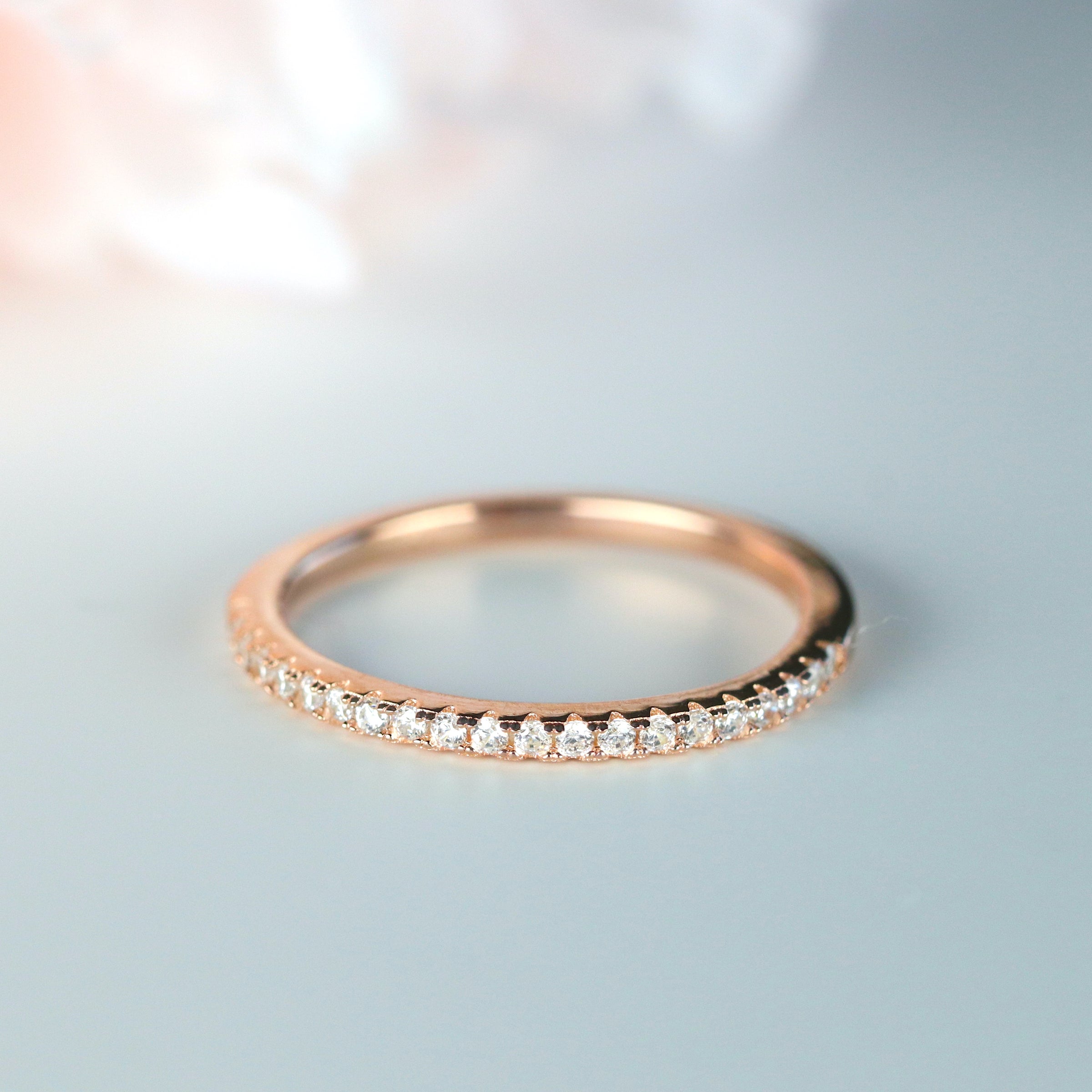 Diamond Half Eternity Ring 14k Gold - Isa | Linjer Jewelry
